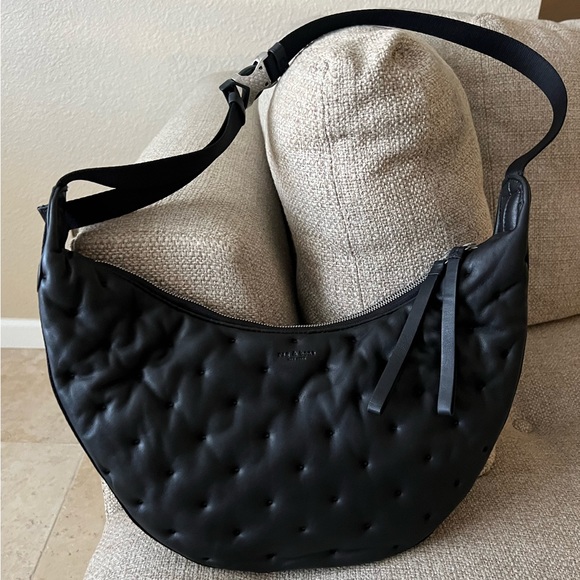 Rag and Bone Riser Black Perforated Hobo Handbag New - Picture 2 of 6